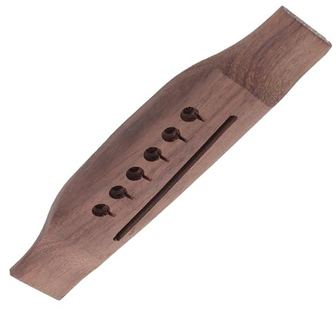 Holz Gitarrensteg Ersatzteil für Sechsseitige Akustikgitarre, Kaffee | Stabile Ausführung, Formbeständig und Angenehm zu Greifen, für Proben und Reparatur von Musikinstrumenten