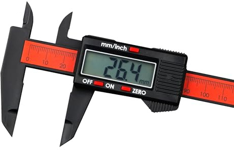 Thermal Grizzly - TG Caliper - Digitaler Messschieber - 150mm - Ablesung 0,1 mm/Genauigkeit ±0,2 mm - Robuster ABS-Kunststoff - Zum Messen von Wärmeleitpads, Schrauben, Soft Tubes, Hard Tubes