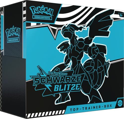 Pokemon Karmesin & Purpur – Schwarze Blitze Top Trainer Box TTB - Deutsch NEU & OVP und BB-Toy-Trades-Toploader