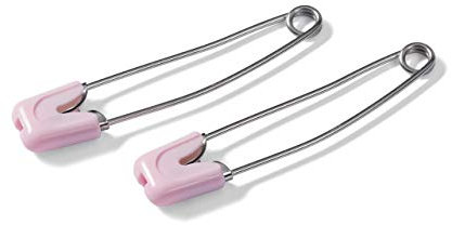 Prym 086102 Baby-Sicherheitsnadeln, 55mm, rosa