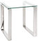 HAKU Möbel Table d'appoint Acier INOX, INOX, Verre trempé 8 mm - Dim.: L 42 cm x H 45 cm x P 42 cm, Style: Modern