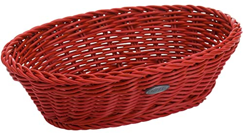 Westmark Mehrzweck-Korb, Geeignet für Hotel und Gastronomie, Oval, ca. 23,5 x 16 x 6,5 cm, Synthetik Faser, Saleen Edition: Coolorista, Rubin rot, 02087379101