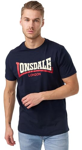 Lonsdale Two Tone-T-Shirt für Herren, Sommer-T-Shirt in regulärer Passform | weiche gekämmte Baumwolle, lässiges Kurzarm-T-Shirt, leichtes T-Shirt mit Rundhalsausschnitt für den Alltag & zum Sport