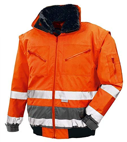 Warnschutz-Pilotenjacke Vancouver wasserdichte, winddichte Arbeitsjacke orange L