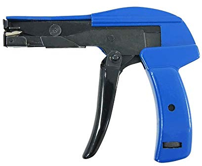 KATSU Pistola per Fascette per Cavi, Pistola per Fascette con Cerniera Professionale Tenditore e Strumento di Taglio con Taglio Automatico per Fascette in Nylon di Plastica 417513