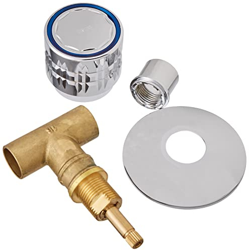 Tres Griferia 123512F, Llave de Paso Empotrar, Ø 18 mm, Cromo