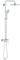 GROHE Euphoria System 260 - Duschsystem mit Einhandmischer (wassersparend, Wandmontage, 3 Strahlarten), rund, chrom, 27473001