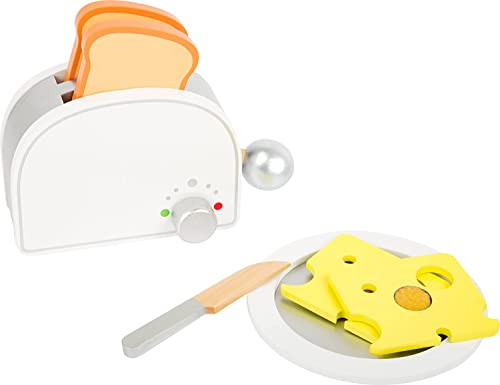 small foot Frühstücks-Set Kinderküche aus Holz, inklusive Toaster mit Hebelfunktion, für Kinder ab 3 Jahren, 10594
