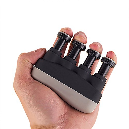 NUZAMAS Fingertrainer, Gitarren-Piano-Fingertrainer, Handstärker-Trainer, Spannungstrainer, Griff, verstellbare Stärke