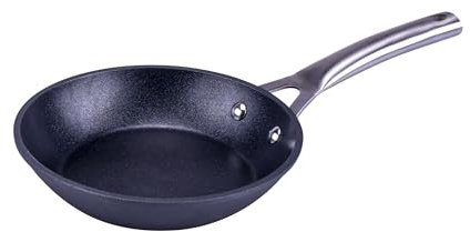 Steuber Mega-Pan Bratpfanne, Ø24cm, antihaftbeschichtet, für Induktion & Backofen, schwarz