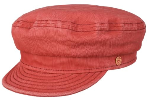 Mayser Altona Sunprotect Elbseglermütze Ballonmütze UV-Schutz Handmade Made in EU Damen Sommer Frühjahr rot 57 cm