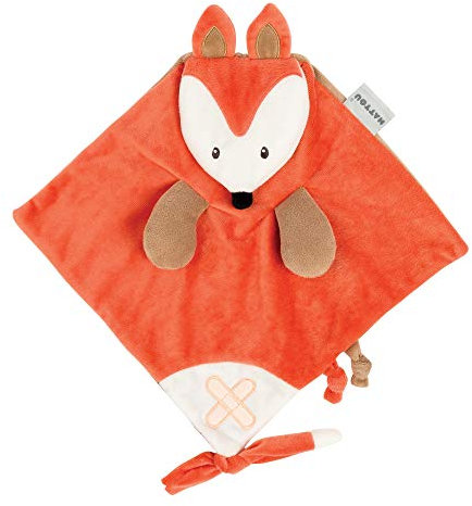 Nattou Schnuffeltuch Fuchs, Buddiezzz, 40 × 36 × 3 cm, Orange/Weiß, Doudou Fox