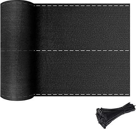 Froadp 1,2x10m Zaunblende Windschutznetz HDPE Gartenzaun Sichtschutz Tennisblende mit Kabelbinder Sonnenschutz Windschutz 150g/m² Schattierungsnetz Gewebe Netz für Zaun Balkon Terrasse (Anthrazit)
