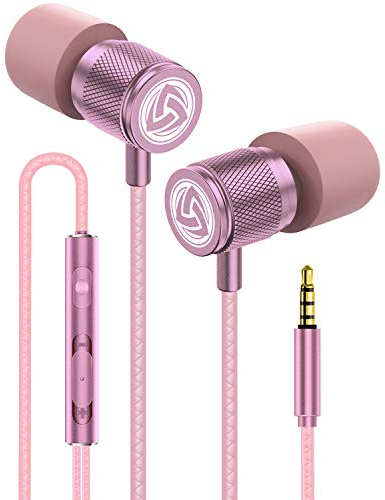 LUDOS Ultra Kopfhörer In Ear Ohrhörer mit Kabel und Mikrofon, Kristallklarer Klang, Ausgewogene Höhen und Tiefen, Neuer Memory Foam, Langlebiges Kabel, Bässe, Lautstärkeregelung, Earphones für Handy