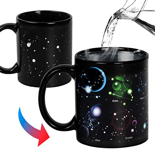 Kmiles Heat Changing Constellation Mug Colour Changing Mug Magical Coffee Mug Tea Cup 12 Ounce - Novelty for Xmas Funny Gifts
