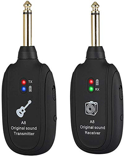 Système sans fil guitare Uhf guitare sans fil audio émetteur récepteur noir 20Hz-20kHz pour guitare électrique basse violon guitare électrique Pièces