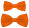 DonDon Vater-Sohn Fliegen Set im Partnerlook, bereits gebunden und verstellbar - Orange