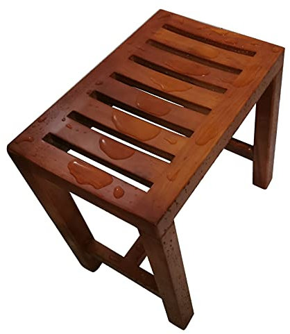 RTY-BY Wasserfest Duschbank Badezimmer hocker Bank Holz Dusche Badhocker Sitzbank Bad, Modern wasserdichte Ecke Badewanne Duschsitz/rutschfeste for Senioren Kinder Erwachsene, Kapazität 250kg