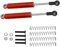 RCAWD 100 mm Innenfeder-Stoßdämpfer, Legierungsdämpfer für Maßstab 1/10 mit mehr Federn für RC Hobby Auto HPI Venture FJ Cruiser verbesserte Teile (rot)