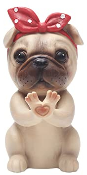 SagaSave 1 Stück Cartoon-Brillenhalter, niedlicher Hund, Brillenständer aus Kunstharz, Sonnenbrillen-Display in Tierform, Geschenk für Kinder, Freunde (Möpse)