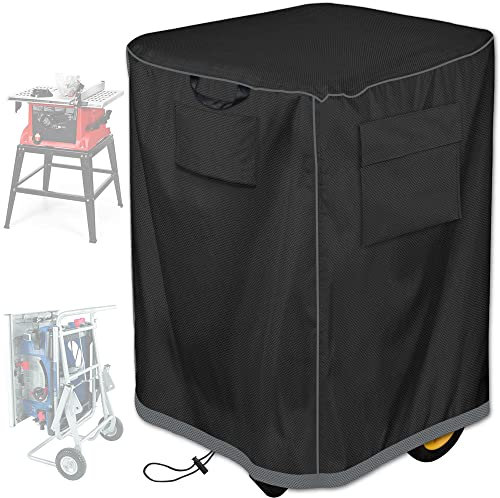 Table saw cover, 29 in dustproof portable table saw cover, Fit for most table saws and planer, water proof, 29L x 23W x 46H, black
