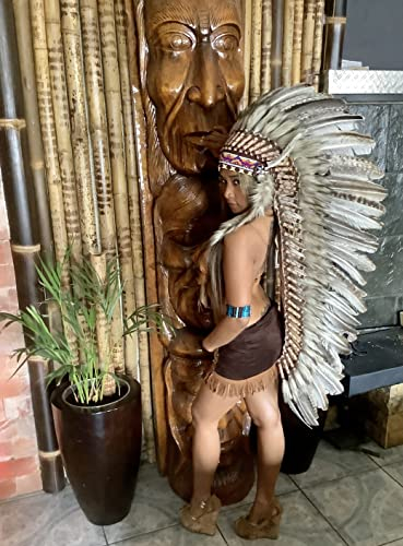 Little Big Horn Indianer Kopfschmuck, Federhaube, Truthahn Federn Original Indian Real Turkey Headdress War bonnet