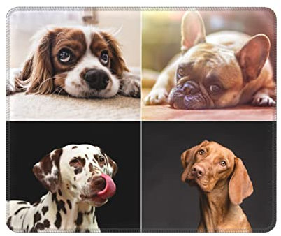 Personalised Mouse Pad Make Your Own Customised Photo Mousepad, Custom Gaming Non-Slip Rubber Base Mouse Mat for Office Home Personalised Gifts Presents for Kids Girls Boys Dad Mom,4 Pictures Collage