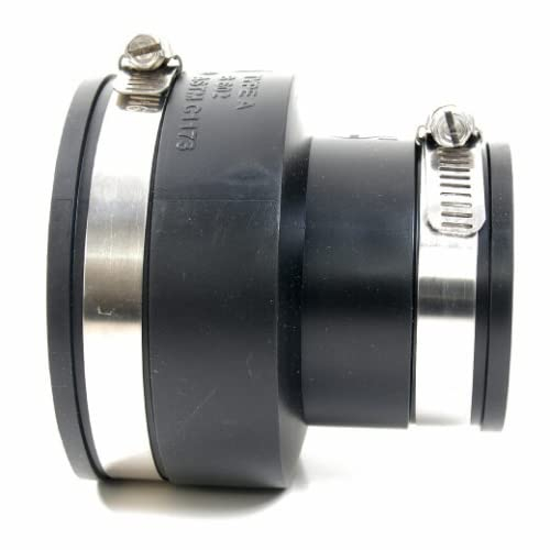 Pondlife Flexible Reduziermuffe, Ø 90 x 63 mm, Rohrverbinder aus PVC, Gummireduzierung mit 2 Edelstahl Schlauchschellen, Reduzierstück