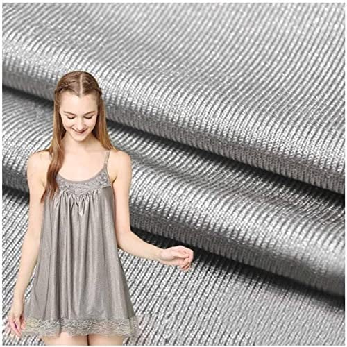 Anti-Radiation Fabric, EMF Signal Shielding Cloth for Maternity, Purse, Curtain, Silver Fiber Faraday Fabric (Color : Silver, Size : 4x1.5m)