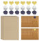 Briefumschlag Briefpapier Set,50 Vintage Briefpapiere und 16 Stück Rotbraune Umschlag Schreibpapier und 18 Siegelaufkleber Vintage Briefumschläge Umschlag Schreibpapier Set (Yellow Brown)