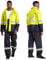 NAVIS MARINE Tuta antipioggia da lavoro per uomo impermeabile da lavoro giacca resistente con bretelle pantaloni durevoli 3 pezzi, Giallo fluorescente., Medium
