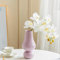 24 cm hohe Keramikvase, Hot Pink Blumenvasen für Zuhause, Büro, Hochzeit, Dekoration, Moderne, einzigartige Vase für Tisch, Tischdekoration, Bücherregal, Wohnzimmer, Einweihungsgeschenk (Lilac-a)