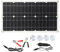 Cryfokt Chargeur de Batterie de Kit de Panneau Solaire 100W 12V, Panneau Solaire Monocristallin Flexible 100W Portable avec Prise Allume-Cigare, Système Hors Réseau 12 Volts pour Bateau