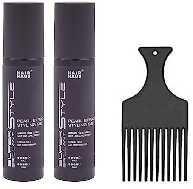 HAIR HAUS Super Brilliant Style Pearl Effect Styling Gel 100ml 2er Pack mit Fingerstyler