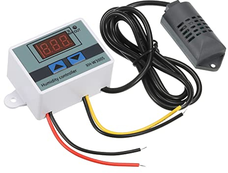 sourcing map 12V DC LED Digital Luftfeuchte Messgerät Sensor Hygrometer Schalter Regler 0 bis 99% RH XH-W3005 für Treibhaus Haus Brauerei