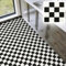 Peel and Stick Floor Tiles Self Adhesive Floor Tile Vinyl Flooring Waterproof, Black and White Effect for Bathroom Kitchen Bedroom, 30cmx30cm 8 Pcs(0.72㎡)