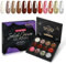 AIMEILI 12 Colori Crema Budino Solida Gel Smalto Palette, Neutro Nude Marrone Rosa Bianco Rosso Smalti Semipermanente per Unghie UV LED Soak Off Nail Gel Polish Set 18