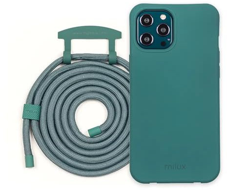 Handykette Phone Necklace mit Abnehmbarer Kordel Handyhülle – Modell Samsung Galaxy S9 (Petrol mit Kordel Petrol)