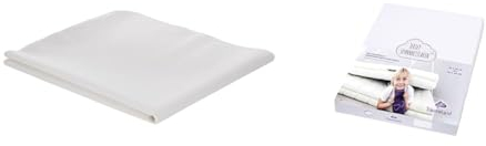 Träumeland wasserdichte Betteinlage/Matratzenschoner mit 100% Baumwolle, Größe 90 x 200 cm & TT02007 Spannbetttuch Jersey, weiß 90 x 200 + 90 x 190 cm
