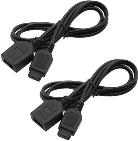 LT Easiyl 2 Pezzi Cavo Di Prolunga Per Impugnatura Controller A 9 Pin Compatibile Con Sega Genesis Compatibile Con Mega Drive 1 2 3 Cavo Controller Lunghezza 6 Piedi (Nero)