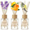 binca vidou Reed Diffuser Set of 3, Lavender, Vanilla, Orange & Lemon Fragrance Reed Oil Diffuser Set with Rattan Reeds for Home Office Bathroom Living Room Aromatherapy Decor 80ml x 3