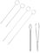 ZAMXHUG 6 pcs durchziehnadel - Nähschlaufen Wendehaken, Wendewerkzeug mit Riegel Durchziehnadel Metall Nähnadel Inserter Drehhaken Schlaufen-Wendehaken für Stoffgürtel Streifen DIY-Strickzubehör