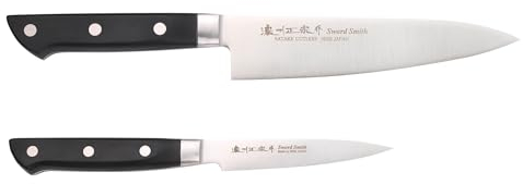 Satake Authentic Works Coffret 2 couteaux de cuisine japonais ABS chef + office fabriqué au Japon