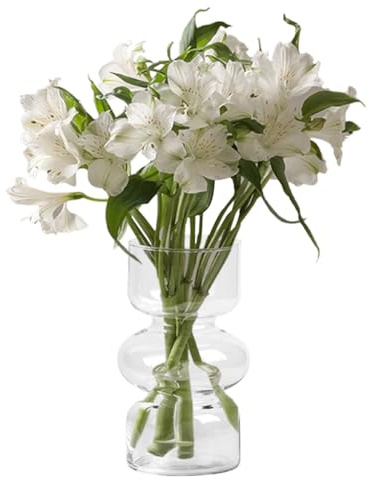 KOOMUAO Blumenvase Glas,Kreative Blumenvase Bubble Vasen Deko, Moderne Glasvasen Klein Hydroponic Tulpenvase,Kleine Vasen für Tischdeko,Glasvase für Haus/Büro/Hochzeit/Party (Transparent)