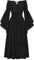 SCARLET DARKNESS Womens Black Gothic Steampunk Dress Vintage Medieval Costume Bell Long Sleeve Off The Shoulder Dresses for Women UK Cosplay XL