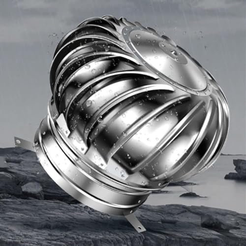 VITIWEDTY Comignoli Girevoli - Cappello Eolico per Camini in Acciaio Inox 304, per Scarico A Parete Esterna Scarico Cappa Aria Frescaventilazione (200mm/7.9in)