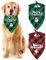 GEEHUA 2er-Pack Weihnachtshalstücher für Hunde, Klassisches Stilvolles Kariertes Dreieckiges, Doppellagiges Hundetuch aus Weichem Stoff, Weihnachtskostüm für Kleine, Mittelgroße und Große Hunde