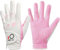 FINGER TEN Golfhandschuhe Damen Leder Linke Rechte Hand 1 Stück, Golf Handschuh Damen Extra Allwetter Griff 3D Performance Weicher Komfort (Rosa, S, Links)