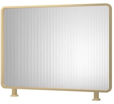 XILYZMO Tischtrennwand, Freistehendes Bildschirm- Panel, Transluzentes Sichtschutz- Panel, Metall- Rahmen Essbereiche Zaun Für Essbereiche Bars Restaurant(Gold,100x80cm)