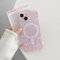 UEEBAI Magnetic Case for iPhone 15 Plus & iPhone 14 Plus, Bow Case Compatible with MagSafe, Wireless Slim Clear TPU Ribbon Phone Case Anti-Yellowing Shockproof Protective Cover for Women Girl - Pink
